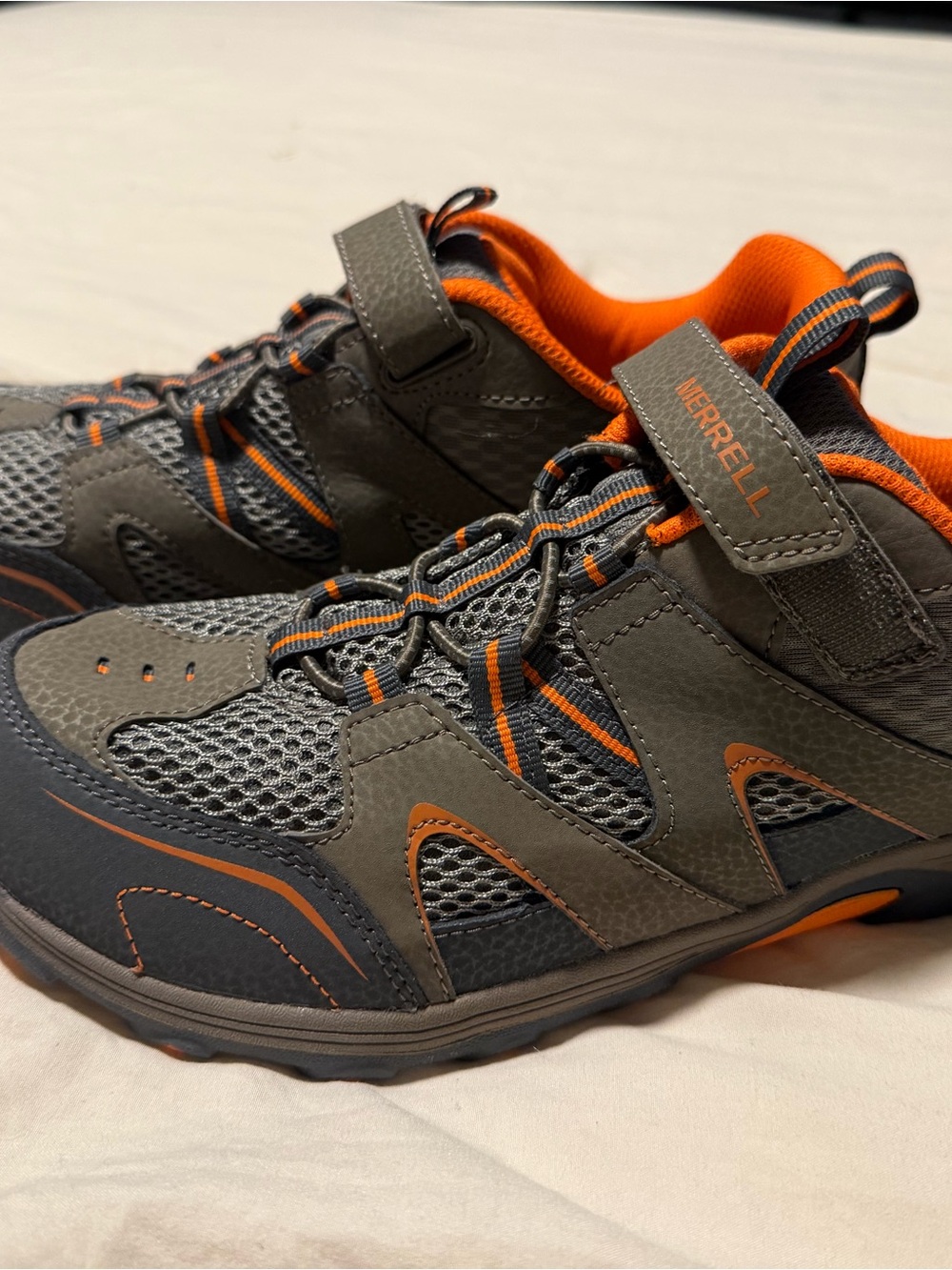 Merrell Kids Gray & Orange Outdoor Trail Sneakers
